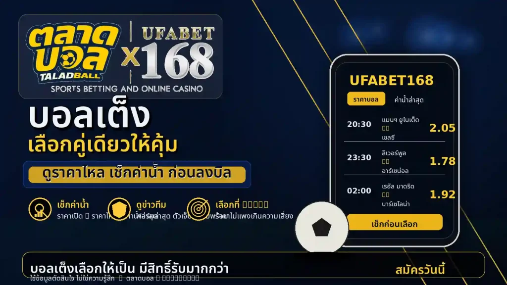 คู่ที่ราคาน้ำคุ้ม 4 จุดที่คน แทงบอลเต็ง เลือกใช้