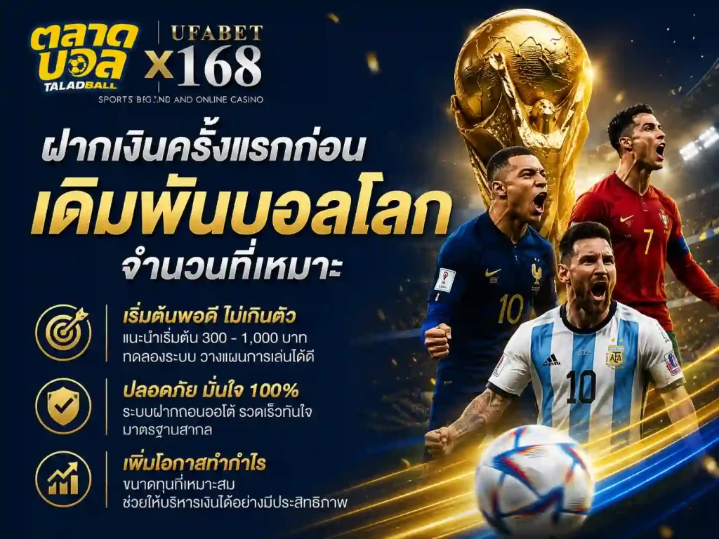 ฝากเงินครั้งแรกก่อน เดิมพันบอลโลก จำนวนที่เหมาะ