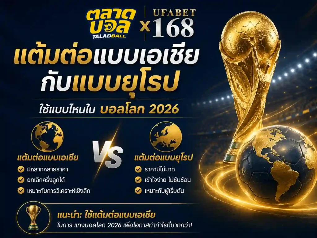 แต้มต่อแบบเอเชียกับแบบยุโรป ใช้แบบไหนใน บอลโลก 2026