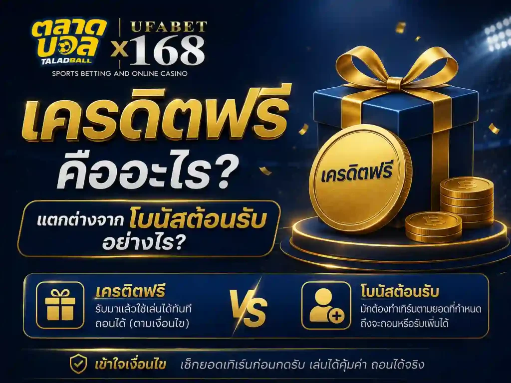 เครดิตฟรี คืออะไร แตกต่างจากโบนัสต้อนรับอย่างไร