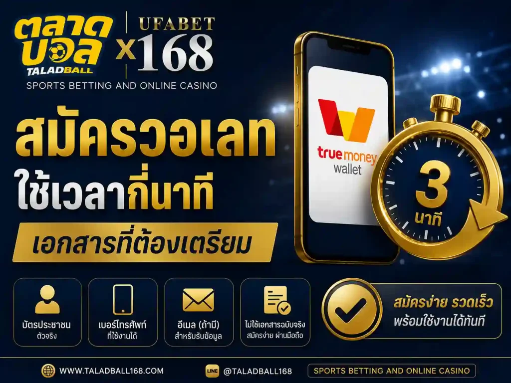 สมัครวอเลท ใช้เวลากี่นาที เอกสารที่ต้องเตรียม