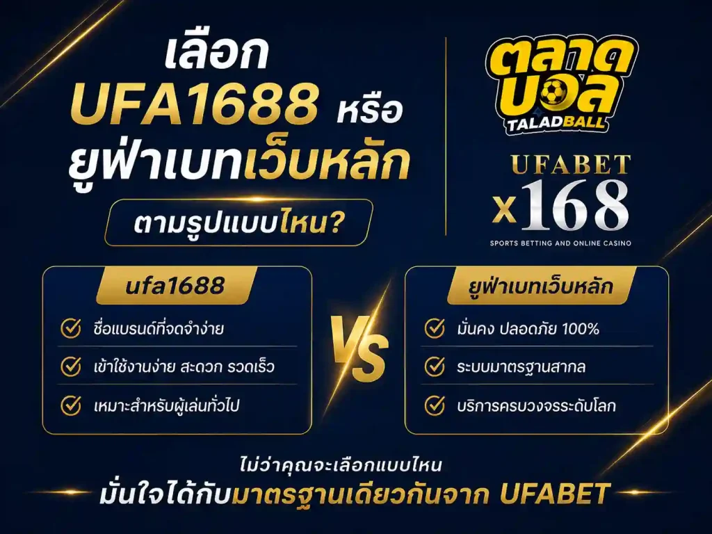 เลือก ufa1688 หรือยูฟ่าเบทเว็บหลัก