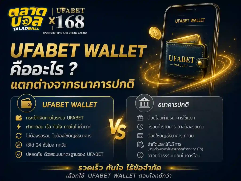 ufabet wallet คืออะไร แตกต่างจากธนาคารปกติ