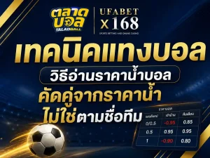 เทคนิคแทงบอล วิธีอ่านราคาน้ำบอล