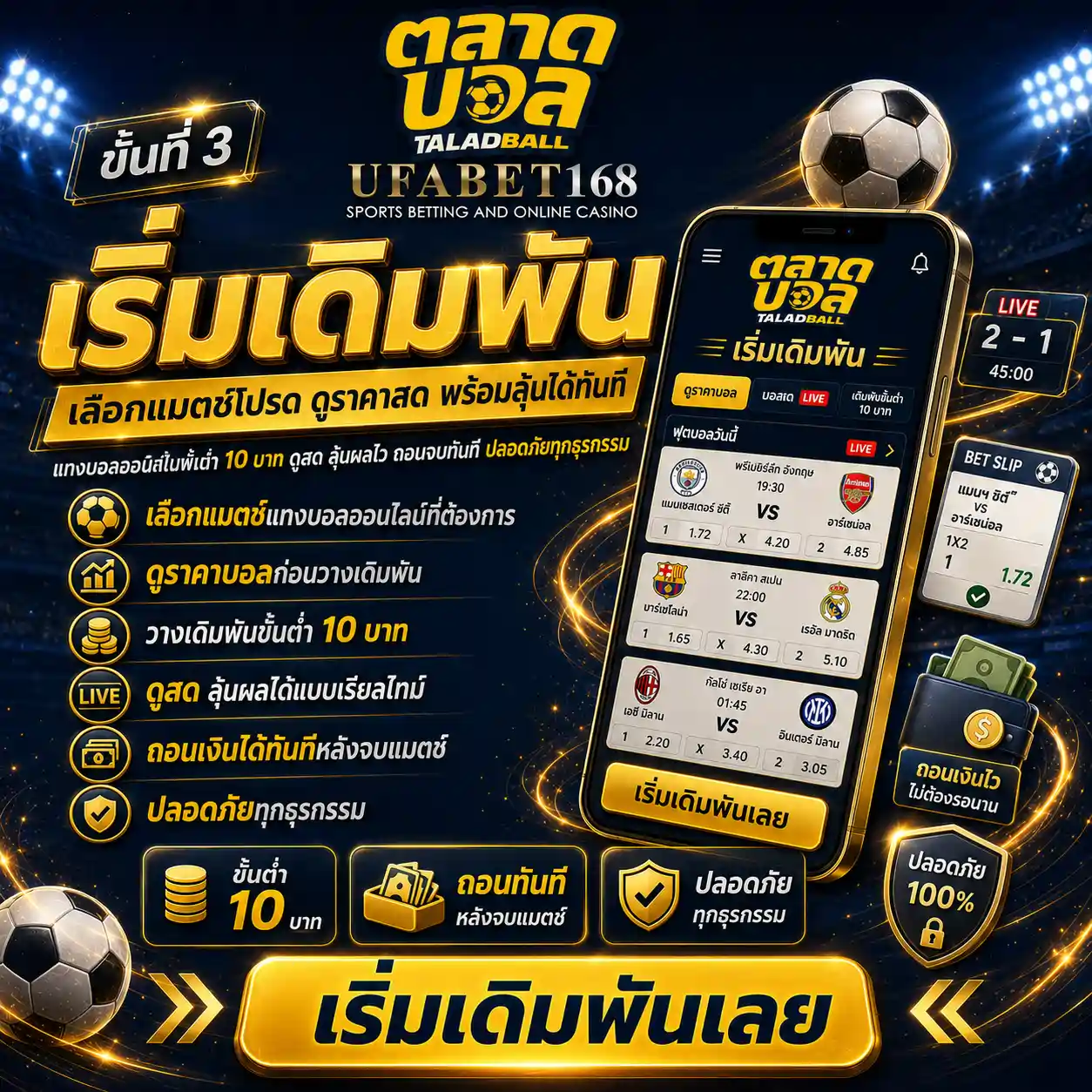 สมัครแทงบอล ขั้นที่ 3 เปิดบิลแรกบนกระดานราคา