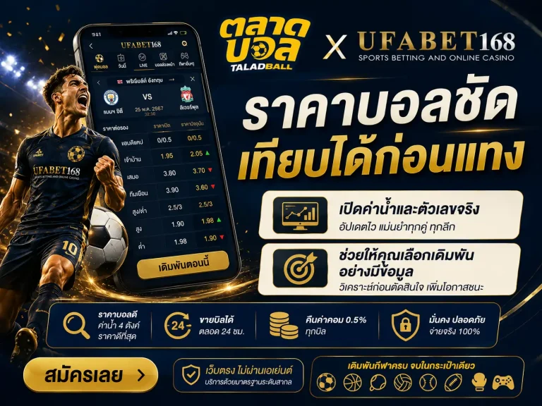 แทงบอลออนไลน์ เว็บบอล ที่ค่าน้ำบอล ราคาดีที่สุด