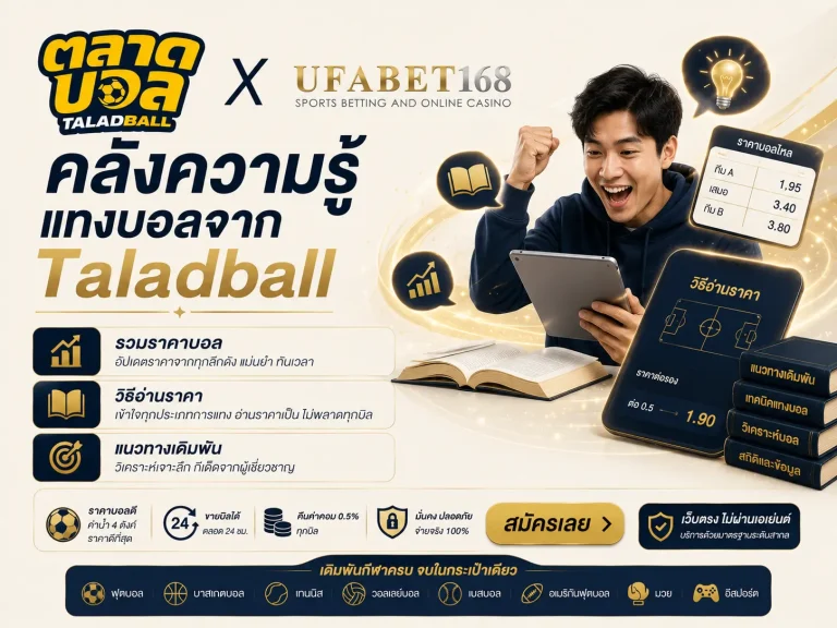ข้อมูลความรูเเรื่องแทงบอล จาดทีม Taladball